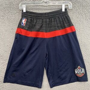 adidas New Orleans Pelicans‎ Shorts Youth Size L 14-16 Blue Authentic Game NBA
